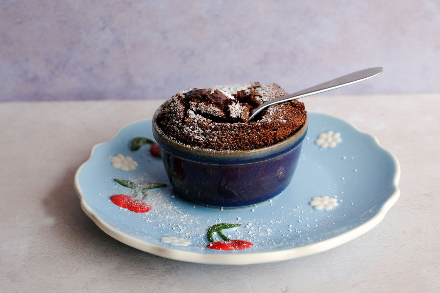Mini Glass Air Fryer Luxury Salted Chocolate Puddings