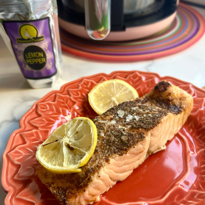 Air Fryer Salmon with Lemon Pepper