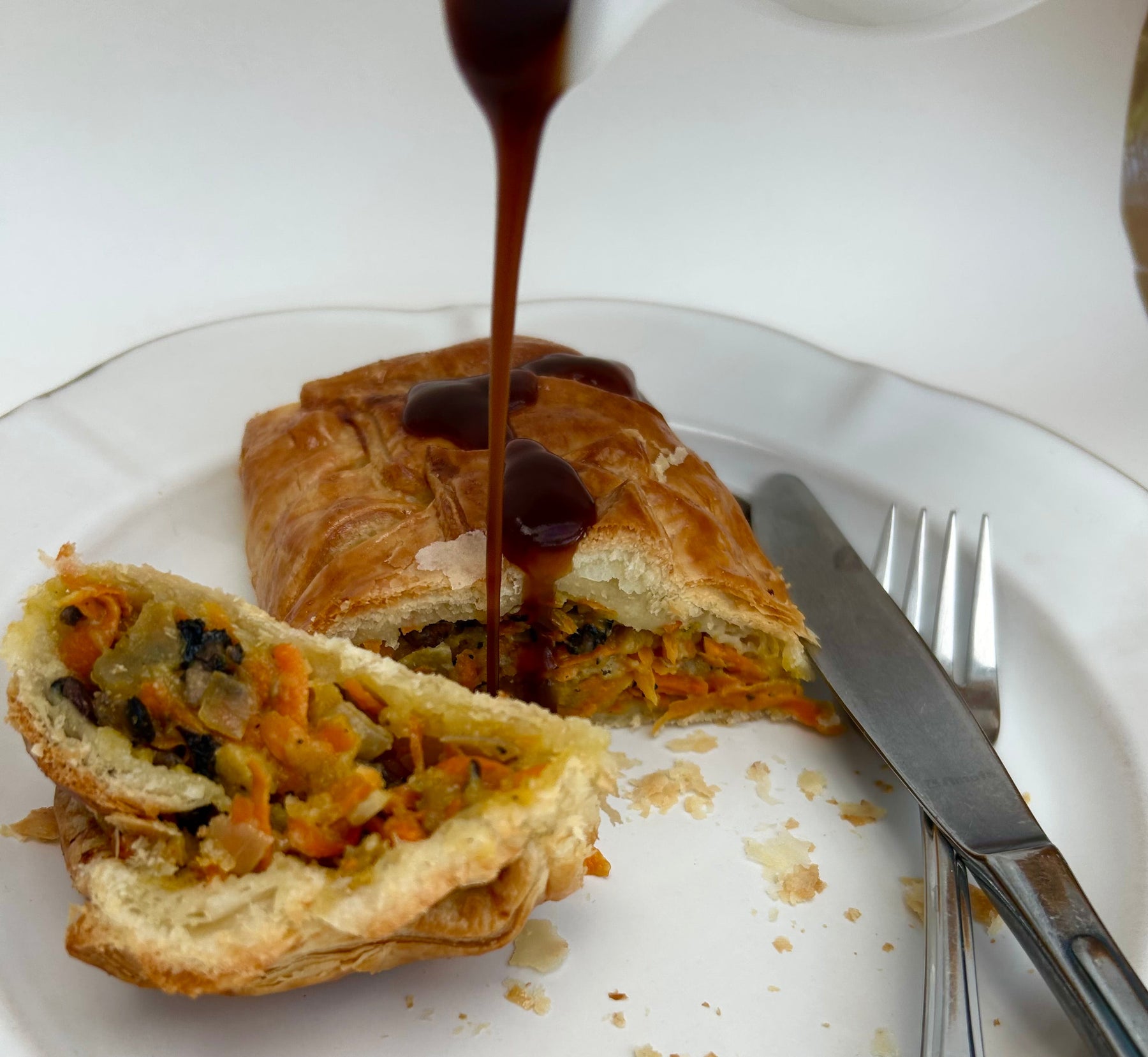 Air Fryer Carrot & Mushroom Plait