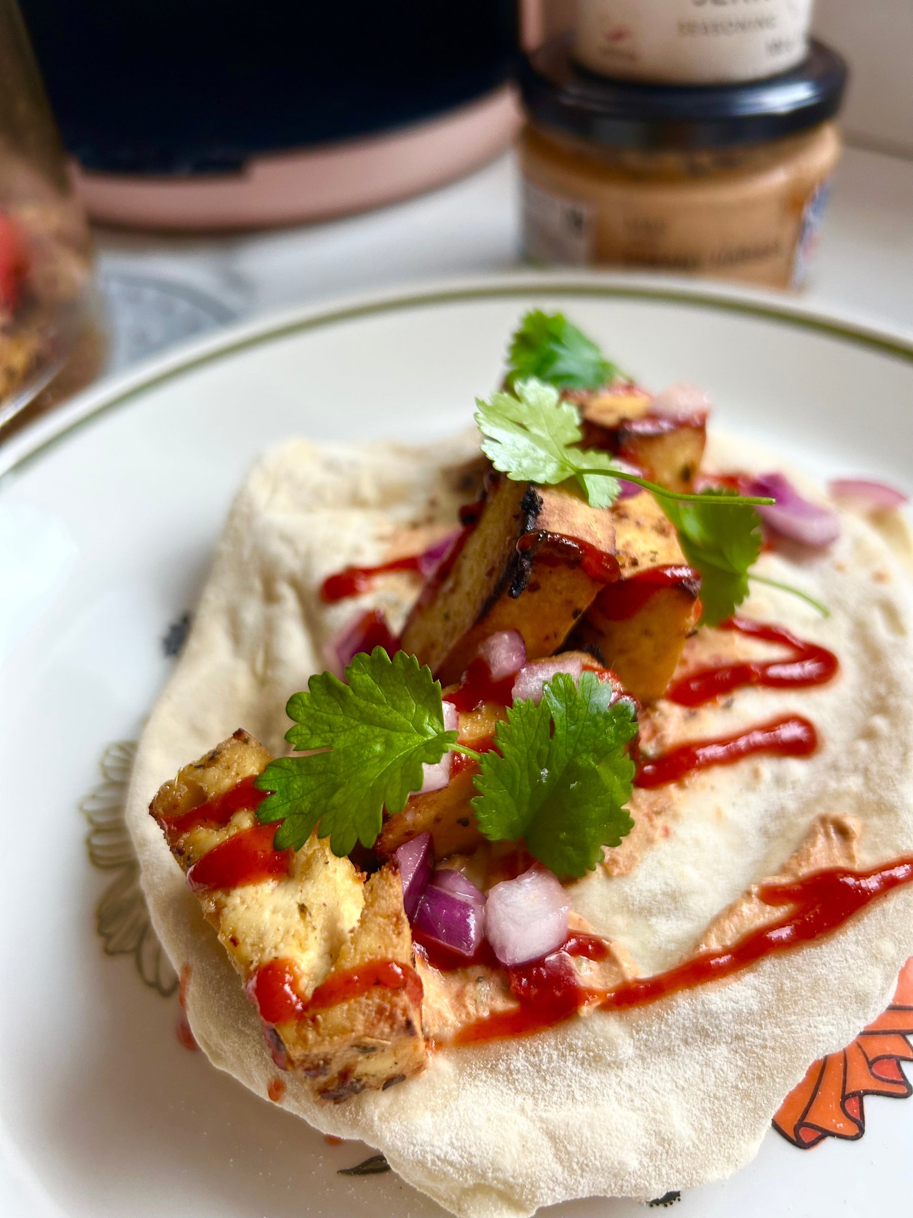 Air Fryer Crispy Caribbean Tofu
