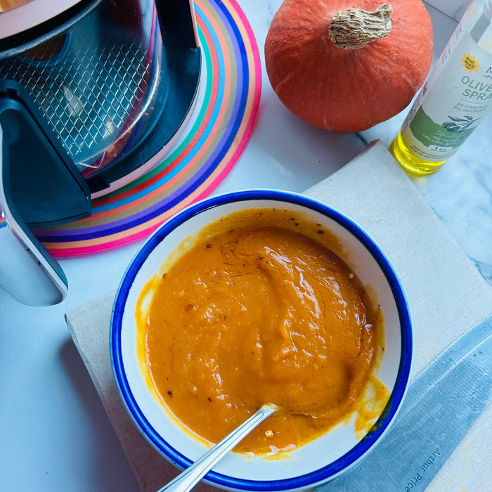 Air Fryer Squash & Harissa Soup