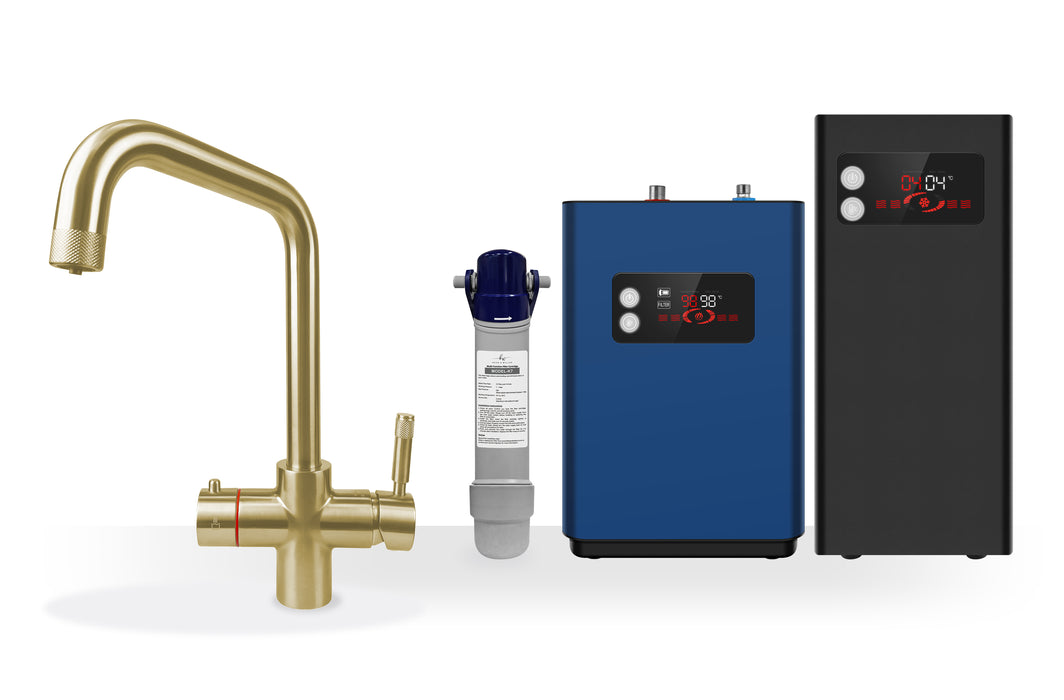 Kelen & Willian 4-in-1 Instant Hot Tap | 98 Degrees | Square Neck | 5 Colours | Child Safety Lock