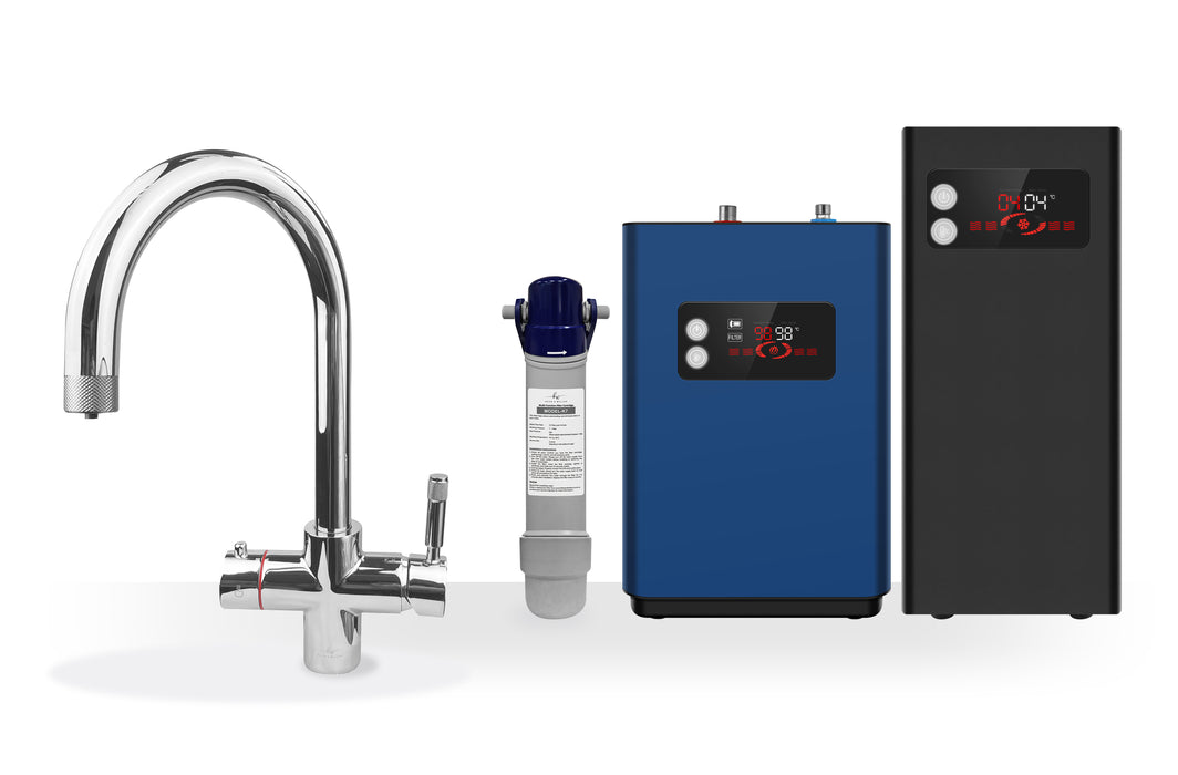 Kelen & Willian 4-in-1 Instant Hot Tap | 98 Degrees | Swan Neck | 5 Colours | Child Safety Lock