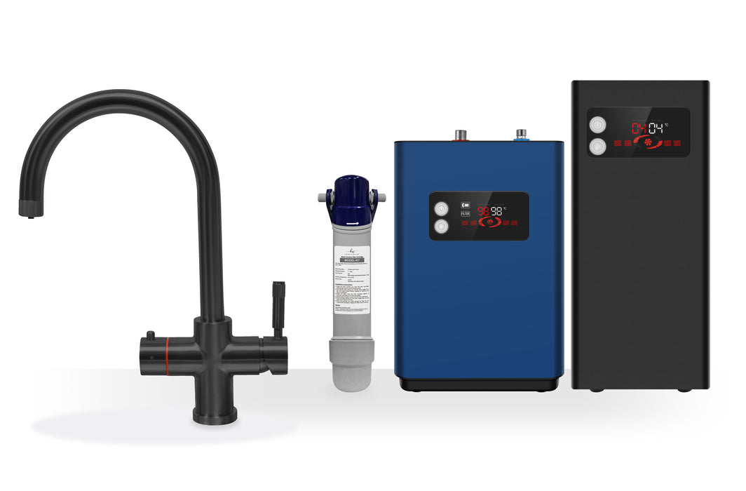 Kelen & Willian 4-in-1 Instant Hot Tap | 98 Degrees | Swan Neck | 5 Colours | Child Safety Lock