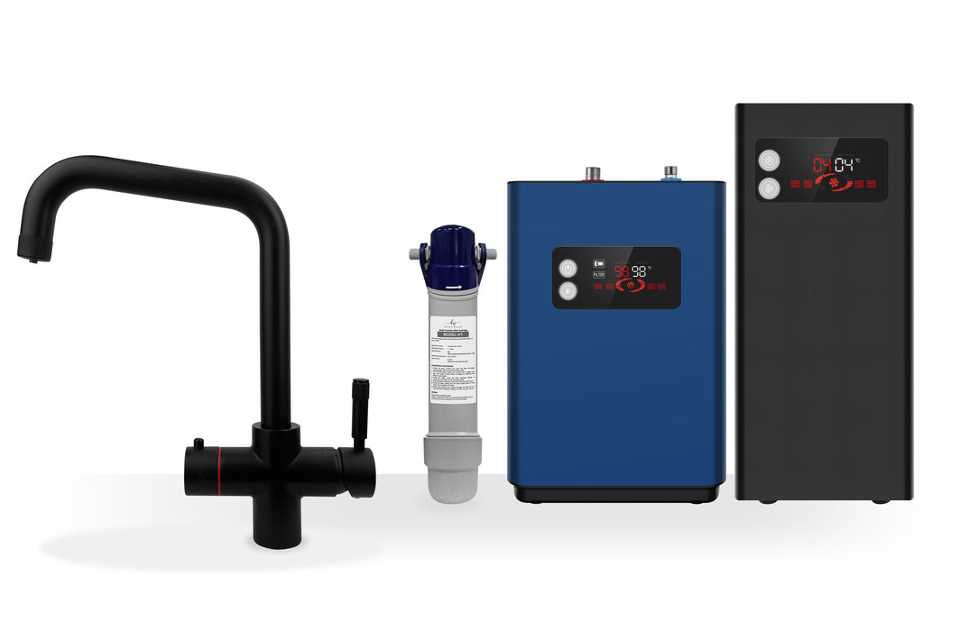 Kelen & Willian 4-in-1 Instant Hot Tap | 98 Degrees | Square Neck | 5 Colours | Child Safety Lock