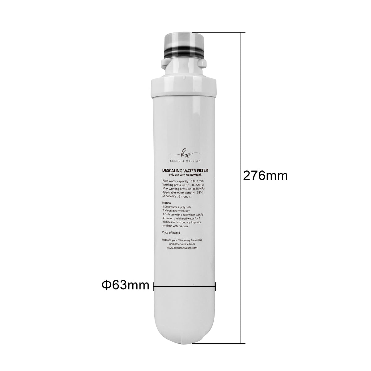 Genuine K&W K5 Anti-Scaling Calcium & Carbon Filter | Replacement ...