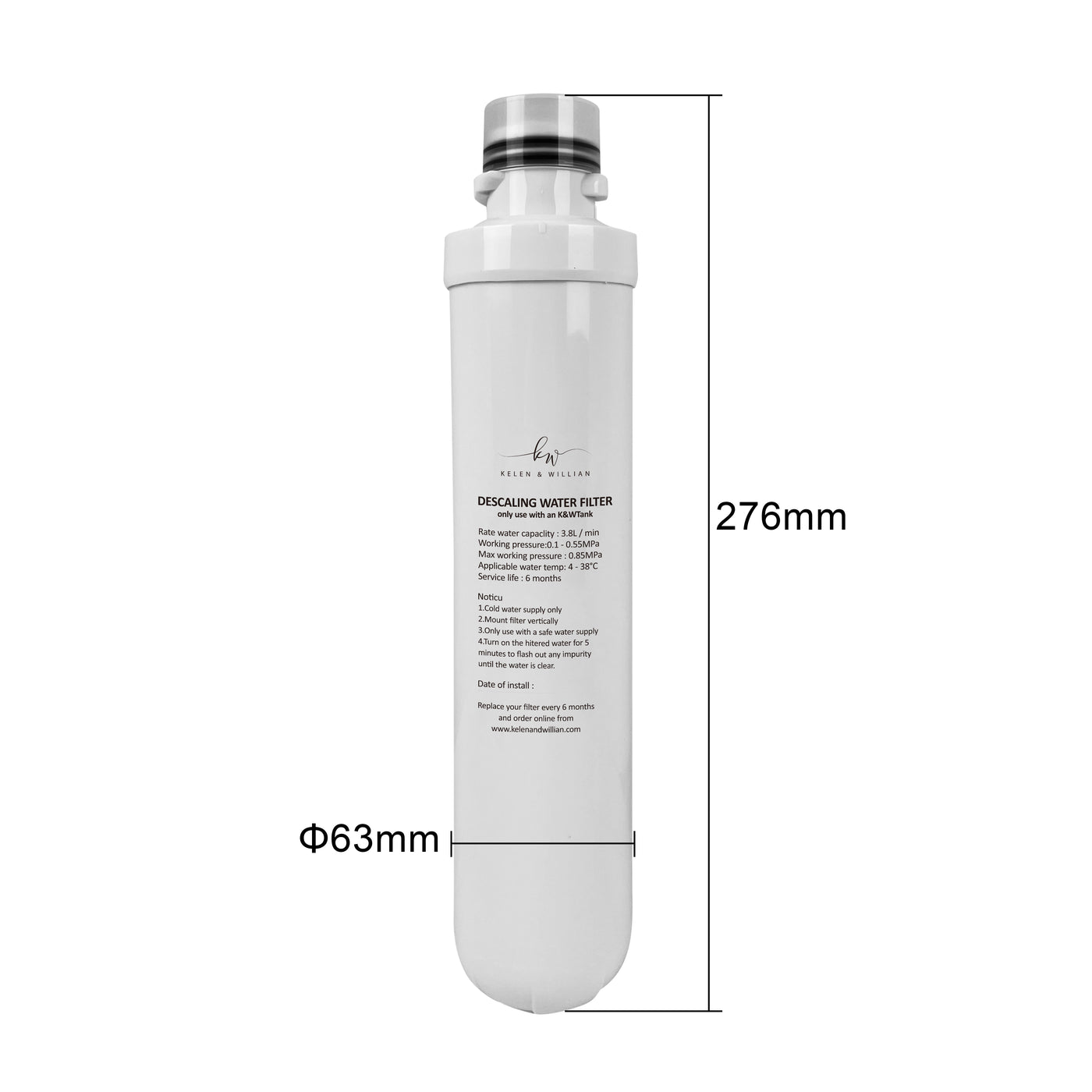 Genuine K&W K5 Anti-Scaling Calcium & Carbon Filter | Replacement ...