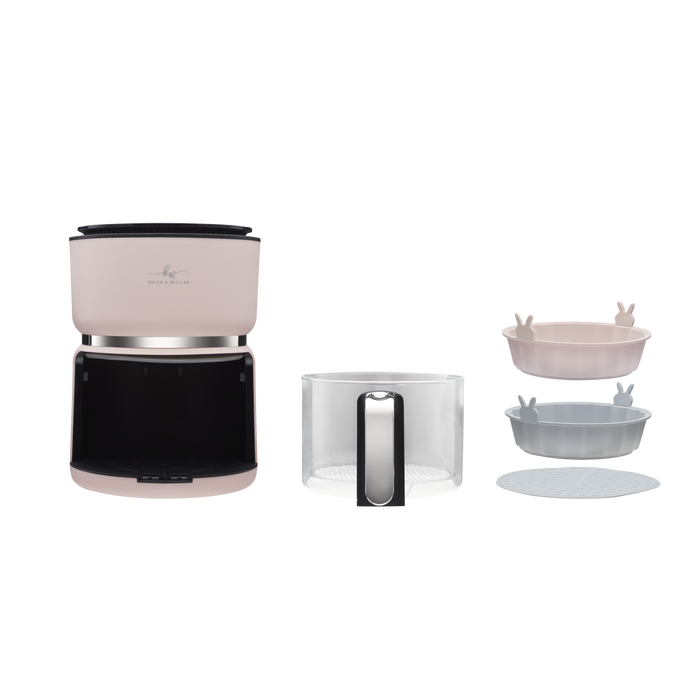 Kelen & Willian Clear Mini Air Fryer 3L | 5 Colour | 1200W